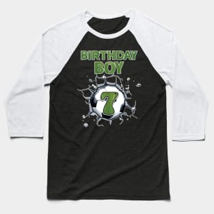 7th Birthday Boys Soccer player Gift For Boys Kids toddlers Baseball T-Shirt